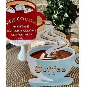 Farmhouse  Coffee And Hot Cocoa Light Decor